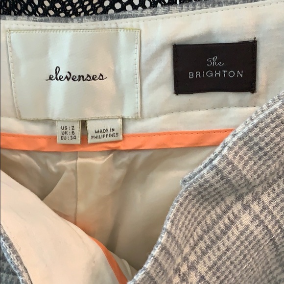 Anthropologie grey and cream plaid trousers - Picture 3 of 12